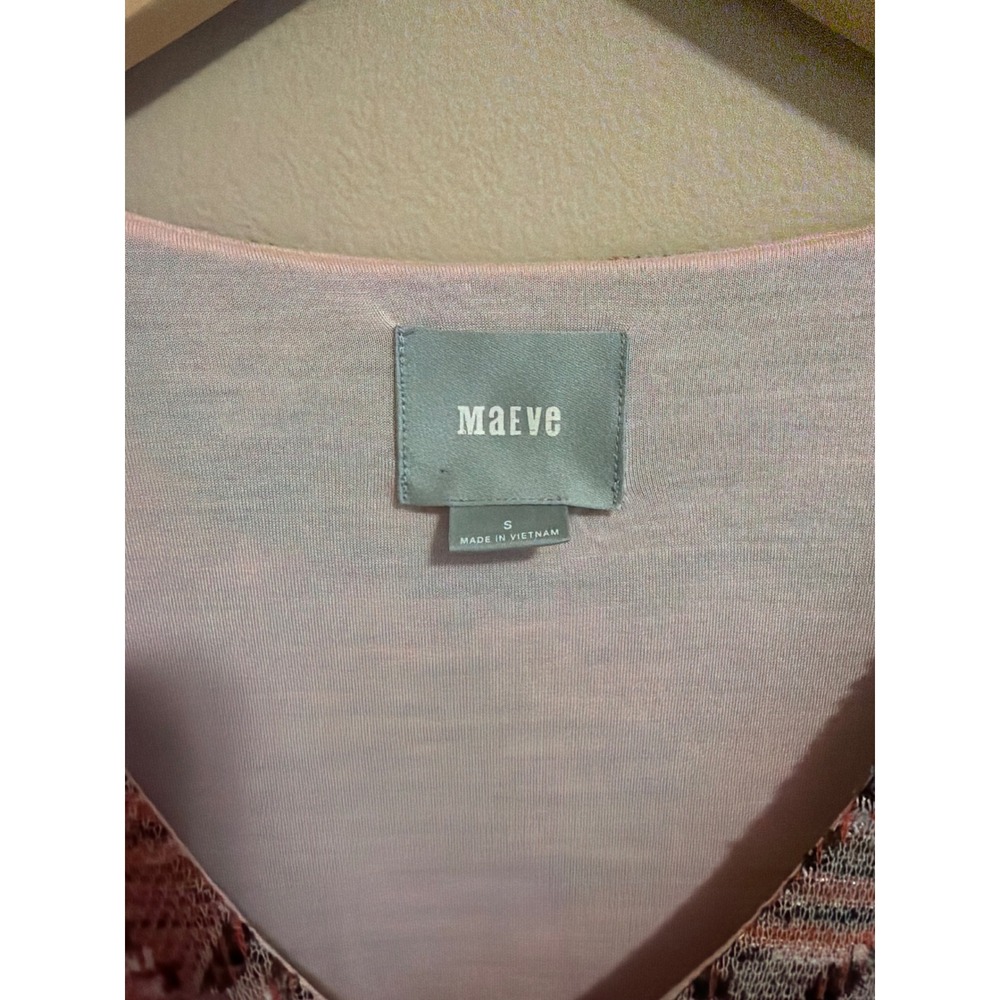Maeve Anthropologie Diamond Argyle Bell Sleeve Knit Mini Dress S - Picture 4 of 8